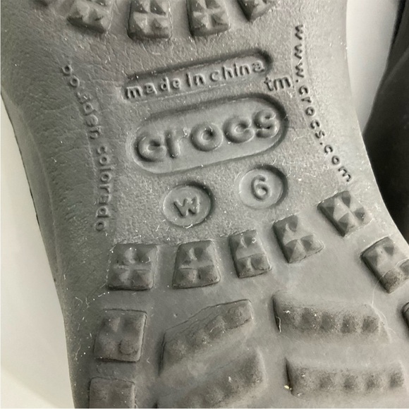 CROCS black Mary Janes ballet flats size 6 - Picture 8 of 8